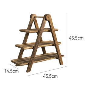 Solid Wood 3 Tier Tabletop Shelf For Kitchen Storage <b>Vegetable</b> Rack Durable <b>Standing</b> Type Rectangle Shape - Product Image 2