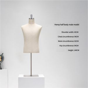 High End ucuz erkek erkekler manken ahşap kollar üst yarım vücut erkek plastik manken takım elbise ekran - Product Image 6