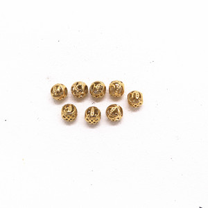 Yunnique – perles rondes en acier inoxydable plaqué or, pour la fabrication de bracelets, accessoires de bijoux, entretoises de 6mm - Product Image 5
