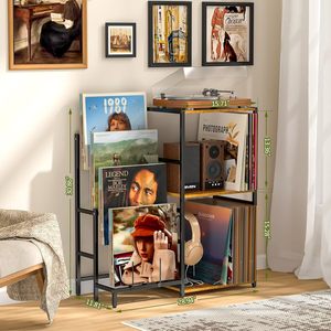 Cd Rack Multi Layer Storage Organizer for Audio Equipment Black Versatile Requires Assembly - Product Image 3