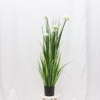 Plante d'herbe artificielle, fausse herbe ornementale, plume blanche en pot, décoration pour salon, balcon, maison nordique, bureau