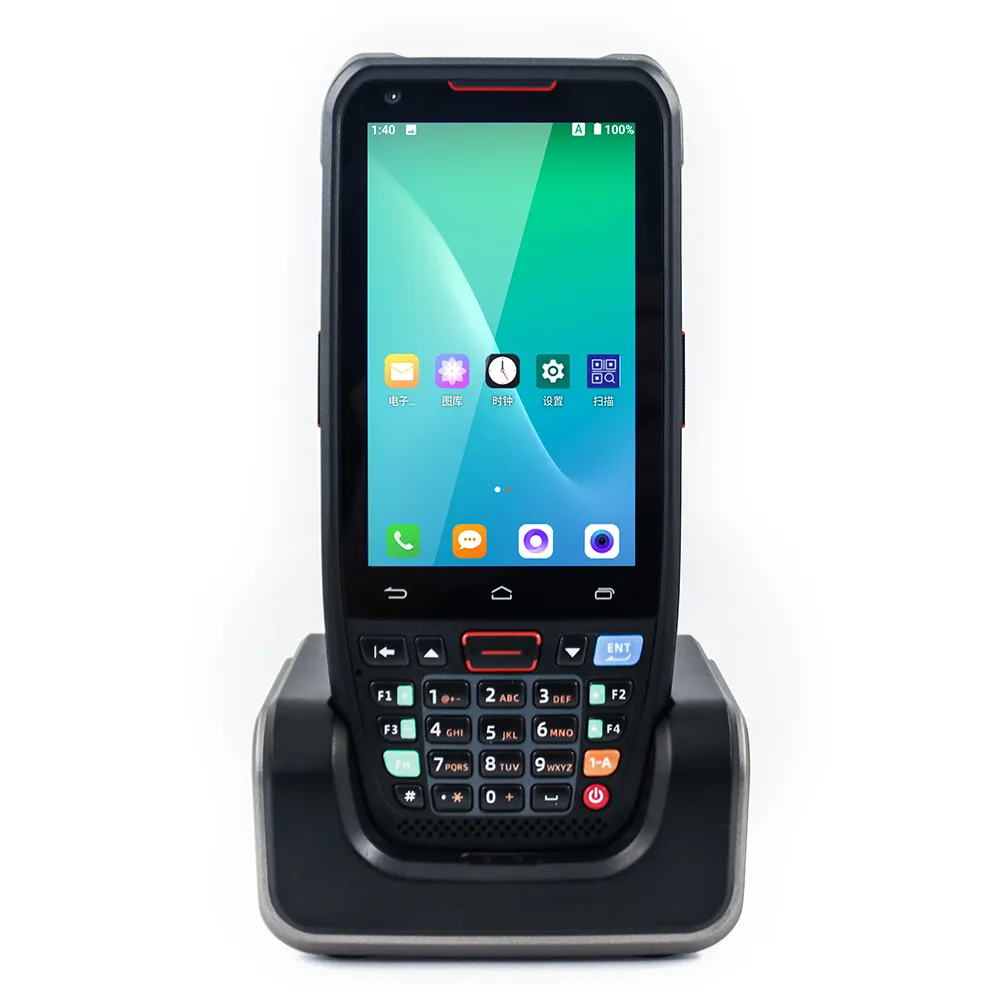 UNIWA HS002 Slim Handheld Mobile Honeywell 2D Laser QR Code Android PDA Barcode Phone finger print scanner with docking station