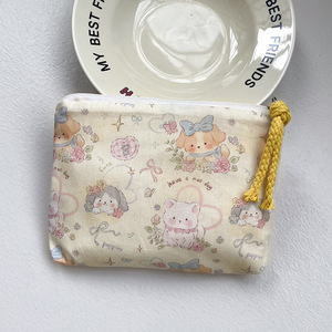 Sac ouvert en toile à motif de dessin animé mignon, organisateur portable pour l'extérieur, pochette de rangement pour rouge à lèvres et maquillage, et rangement pour serviettes hygiéniques et articles divers pour femmes - Product Image 5