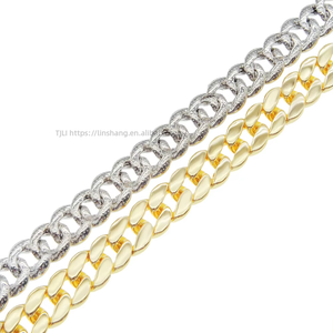 Hip Hop Cool Leaf Shaped Glossy <b>Cuban</b> <b>Chain</b> Necklace Tanjing Fashion Lijing Necklace - Product Image 5