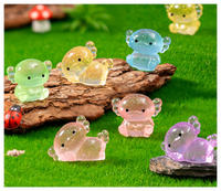 Animaux statue beaux animaux mignons mer thème Miniature minuscule résine décoration lumineux dauphin baleine pieuvre axolotl poisson requin