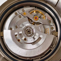 Montre sans carte ERF Factory, réglage du poids de l'équilibreur à ressort bleu, montre en titane