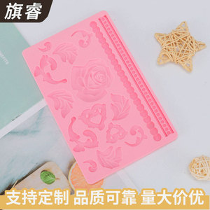 Silicone Cake Decorating Mold Rectangle Pink High Temperature Resistant For Home Kitchen Use - Product Image 4