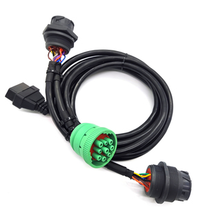 9pin J1939 Type2 fiş <span class=keywords><strong>2</strong></span> J1939 Type1 priz ve OBD2 priz ELD kablo GPS Tracker kablosu - Product Image 1