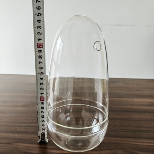 Vaso Terrario da Tavolo <span class=keywords><strong>con</strong></span> Cupola <span class=keywords><strong>in</strong></span> <span class=keywords><strong>Vetro</strong></span>, Fori di Ventilazione e Base per Esposizione di Piante e <span class=keywords><strong>Fiori</strong></span>, Decorazione <span class=keywords><strong>Centrotavola</strong></span> 12*25cm - Product Image 3
