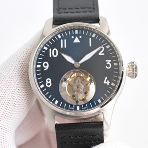 Fashionable and Hot-Selling Mechanical Tourbillon <b>Watches</b> with Black Dial and Silver <b>Case</b> - Product Image 1