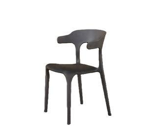 Chaise de salle à manger en bois, chaise de salle à manger en plastique, meubles modernes, revêtement en tissu capitonné, pieds en bois, café, hôtel, restaurant - Product Image 6