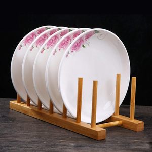 Bamboo Draining Rack <b>For</b> Cups And Bowls Multipurpose <b>Kitchen</b> <b>Storage</b> Eco Friendly Square Shape - Product Image 2