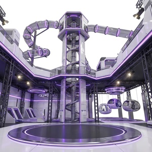 Mega <span class=keywords><strong>Castillo</strong></span> Inflable Temático <span class=keywords><strong>de</strong></span> Tecnología Espacial con Toboganes Transparentes Elevados para Centros Comerciales - Product Image 1