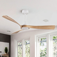 Ventilateur de plafond en bois avec télécommande lumineuse Caractéristiques de la décoration intérieure Conception de type chair