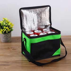 Lager Capacity Foldable Insulated Lunch Bag Custom Reusable Outdoor Waterproof Insulated Thermal Cooler Bags with Zipper - Product Image 3