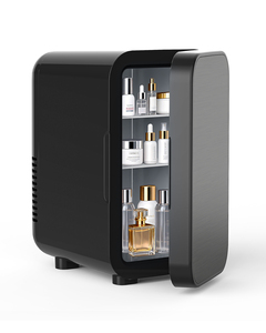 Mini réfrigérateur de voiture électrique personnalisé de 6 L avec porte en verre brossé, mini réfrigérateur cosmétique pour la chambre - Product Image 1