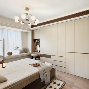 High-Quality Bedroom Closet Set <strong>with</strong> Hanging Rack, Open <strong>Shelves</strong> <strong>Drawers</strong> Large Capacity Wall-Mounted <strong>Wardrobe</strong> for Master Bedroom - Product Image 4