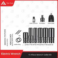 Jeu complet de douilles pour clé à chocs électrique Tuoyue, douilles à chocs pneumatiques de 1/2 pouce, kit de douilles pour réparation automobile et construction, ensemble économique