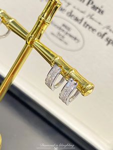 Pendientes de Aro Xinfly de Oro Blanco Sólido de 18k con Diamantes Redondos y Baguette de 0.40 Ct, Estilos Clásicos para Bodas, Fiestas y Regalos - Product Image 5