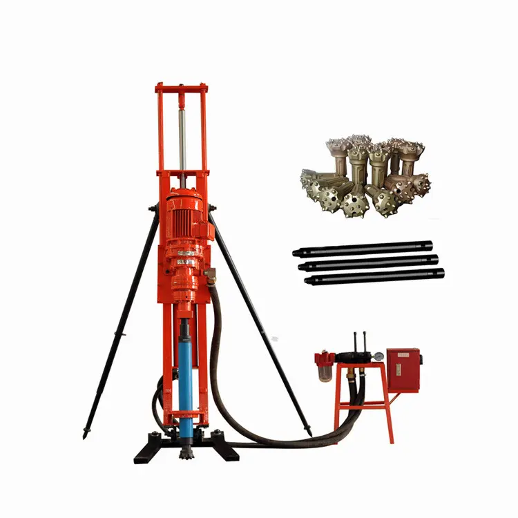 Mini perforatrice direzionale orizzontale completamente pneumatica mountain dth drilling rig con dth drill hammer