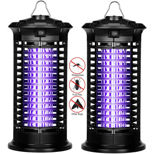 Paquete Triple de Lámparas LED Moradas para Atrapar Insectos, Lámpara Eléctrica Impermeable con Luz UV para Matar Mosquitos, Trampa para Moscas de Interior y Exterior para Jardín, Patio, Cam - Product Image 3