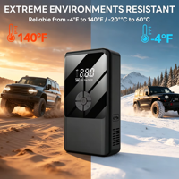 Démarreur de Voiture Multifonction Super Énergétique 2-en-1 et Pompe à Air 6000mAh Tout-en-un avec Batterie Externe et Lampe