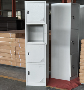 Armoire verticale simple en acier à 4 portes pour école avec clé ou serrure <span class=keywords><strong>électronique</strong></span> Casier de rangement assemblé pour employeur - Product Image 5