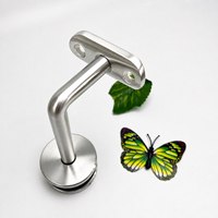 Support de main courante en acier inoxydable brossé, finition brossée, bras horizontal, deux trous de fixation pour laboratoire, escalier, usage commercial, résistant à l'eau et à la rouille