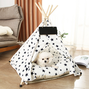 Venta al por mayor cama lavable para mascotas tienda de campaña para mascotas Interior Exterior cachorros casa tipi para mascotas con cojín para perros y gatos - Product Image 2