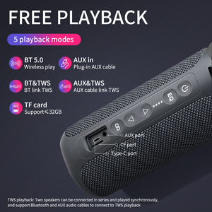 Cyboris S7 không dây BT Loa tăng cường bass loa di động với 24h Thời gian chơi, ứng dụng điều khiển, IPX7 không thấm nước cho cắm trại bên - Product Image 5