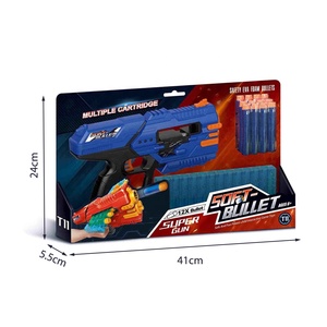 Pistola in schiuma di plastica di sicurezza pistola per tiro ad aria proiettile morbido con 12 pezzi ricarica freccette Eva pistole morbide per proiettili giocattolo per ragazzi - Product Image 5