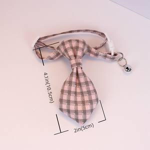 HOMEPLANET 베스트 셀러 애완 동물 목걸이 고양이 간단하고 귀여운 격자 무늬 넥타이 액세서리 안전 휴식 버전 - Product Image 6