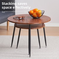 Table basse rétractable créative style anneau annuel, design nordique moderne et minimaliste, pour petits appartements, salon, table d'appoint de canapé, balcon