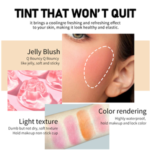 Blush Vegano de Alta Pigmentação para Atacado, Rótulo Privado, Blush Hidratante Rotativo para Lábios e Bochechas, Bastão de Blush em Gel com Efeito Luminoso - Product Image 4