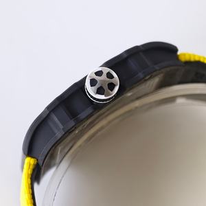 Luxurious Square Diver Automatic Mechanical <b>Watch</b> with Carbon Fiber <b>Case</b> Nylon Strap Water-Resistant Power Reserve - Product Image 4