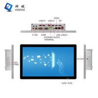 Fábrica de 13,3 pulgadas LCD de pantalla ancha Dual LAN Dual COM Intel J6412 Quad Core Embedded Desktop VESA Industrial Panel Pc