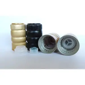 Pilfer-proof Aluminum Plastic Closure Cap For Wine Glass Bottles Of Vodka Whisky