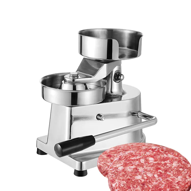 स्टेनलेस स्टील मांस उत्पाद बनाने वाली बर्गर मैनुअल बीफ हैमबर्गर पैटी बनाने वाली प्रेस मशीन