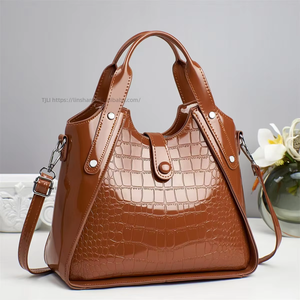 Sac à main pour femme à motif, grande capacité, tendance, sac bandoulière à fermeture éclair pour mamans d'âge moyen - Product Image 3