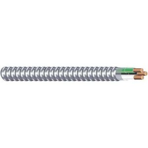 Metal kaplı zırh kablosu MC 12/2 Awg yapı kablosu 600V bakır iletkenler, AIA PVC/naylon yalıtım 14 ila 10 AWG