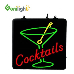 Genilight High Quality Super Brightness LED Rectangle <strong>Cocktail</strong> Cup <strong>Neon</strong> <strong>Sign</strong> Waterproof AC 110-220V Customizable Advertising - Product Image 3