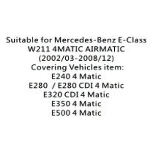 อะไหล่ซ่อมบำรุงโช้คอัพแบบถุงลมสำหรับรถเบนซ์ E-Class 4MATIC รุ่น W211 ปี 2002-2008 สำหรับการปรับปรุงและอัพเกรดระบบกันสะเทือน - Product Image 4