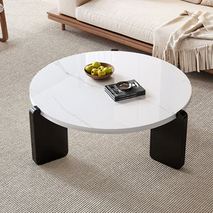 Ensemble de table à thé en bois massif de style crème table d'appoint de canapé multifonctionnelle pour la petite maison de luxe légère - Product Image 3