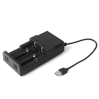Chargeur de batterie USB intelligent à double fente pour batteries rechargeables 18650/26650, fonction d'alimentation automatique, certifié CE, garantie 6 mois