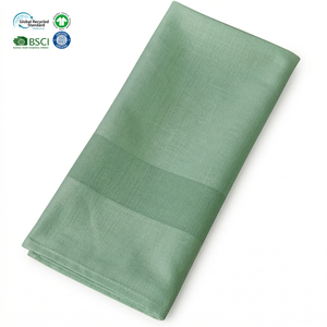 Serviettes en satin de coton vert sauge, douces et absorbantes, 18x18 pouces, pour une décoration de table élégante pour les réceptions de mariage et les organisateurs d'événements. - Product Image 1