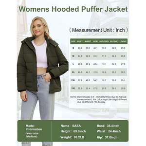 2025 abrigos de invierno ligeros para mujer, chaqueta acolchada impermeable, capucha extraíble, diseño grueso cálido para un estilo cómodo - Product Image 5