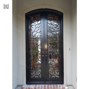 <span class=keywords><strong>Porte</strong></span> française en fer forgé moderne <span class=keywords><strong>avec</strong></span> <span class=keywords><strong>grille</strong></span> de conception extérieure personnalisée de luxe - Product Image 3