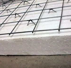 Low density 3D EPS foam wire mesh wall panels for roofs and walls