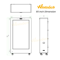 AI Holobox 65 75 86 pouces, boîte d'affichage LCD transparente 3D Holobox, fenêtres, tactile infrarouge, cube holographique pour la présentation de produits de luxe