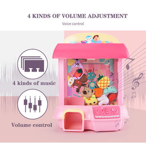 Machine à griffes de poupée de vente chaude de haute qualité pour enfant avec câble USB, 6 poupées, sons et lumières réglables (rose) garçon ou fille - Product Image 6